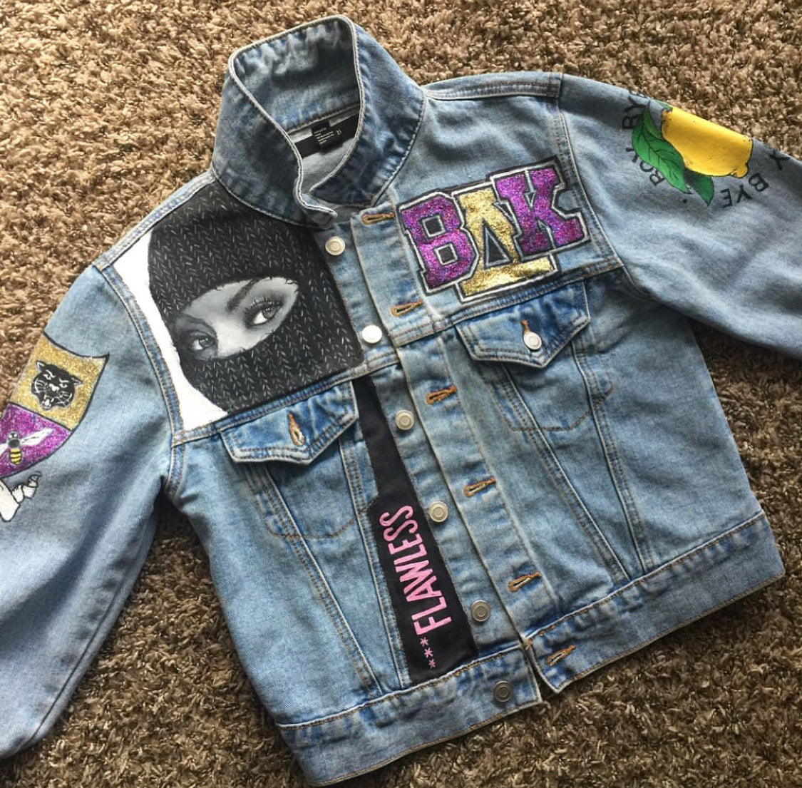 Customizable Patch Denim Jacket